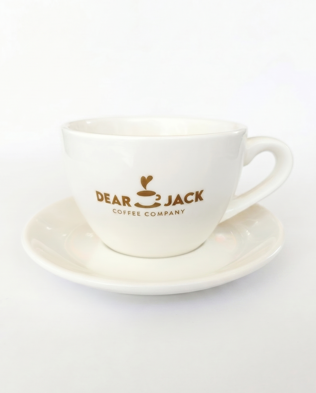 Ceramic Coffee Cup & Saucer Set | 3 oz & 6 oz | Dear Jack Coffee signature Designed for your daily ritual.