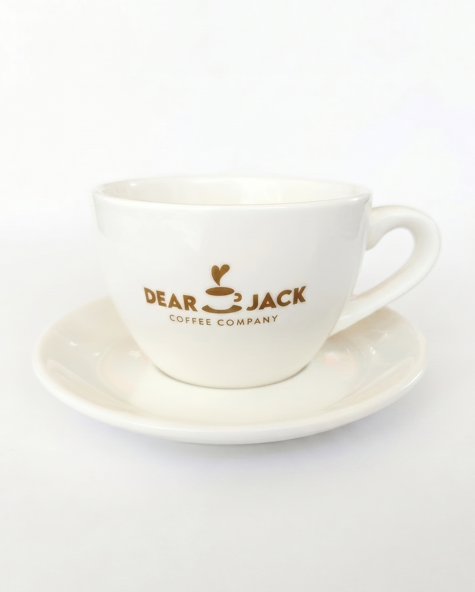Ceramic Coffee Cup & Saucer Set | 3 oz & 6 oz | Dear Jack Coffee signature Designed for your daily ritual.